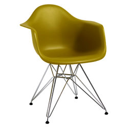 Vitra Eames DAR 43cm Armchair Mustard / Chrome